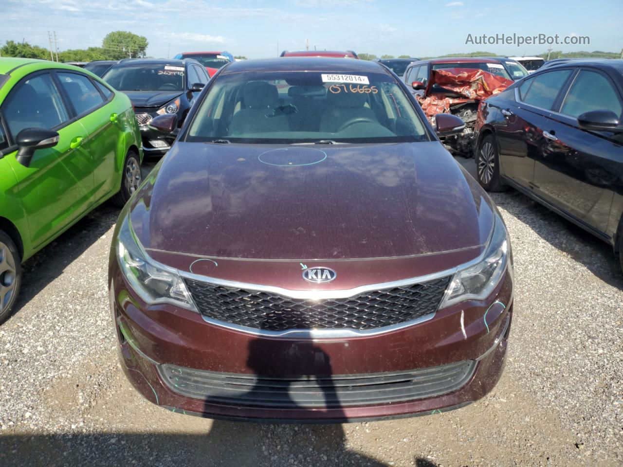 2016 Kia Optima Lx Maroon vin: 5XXGT4L34GG076655