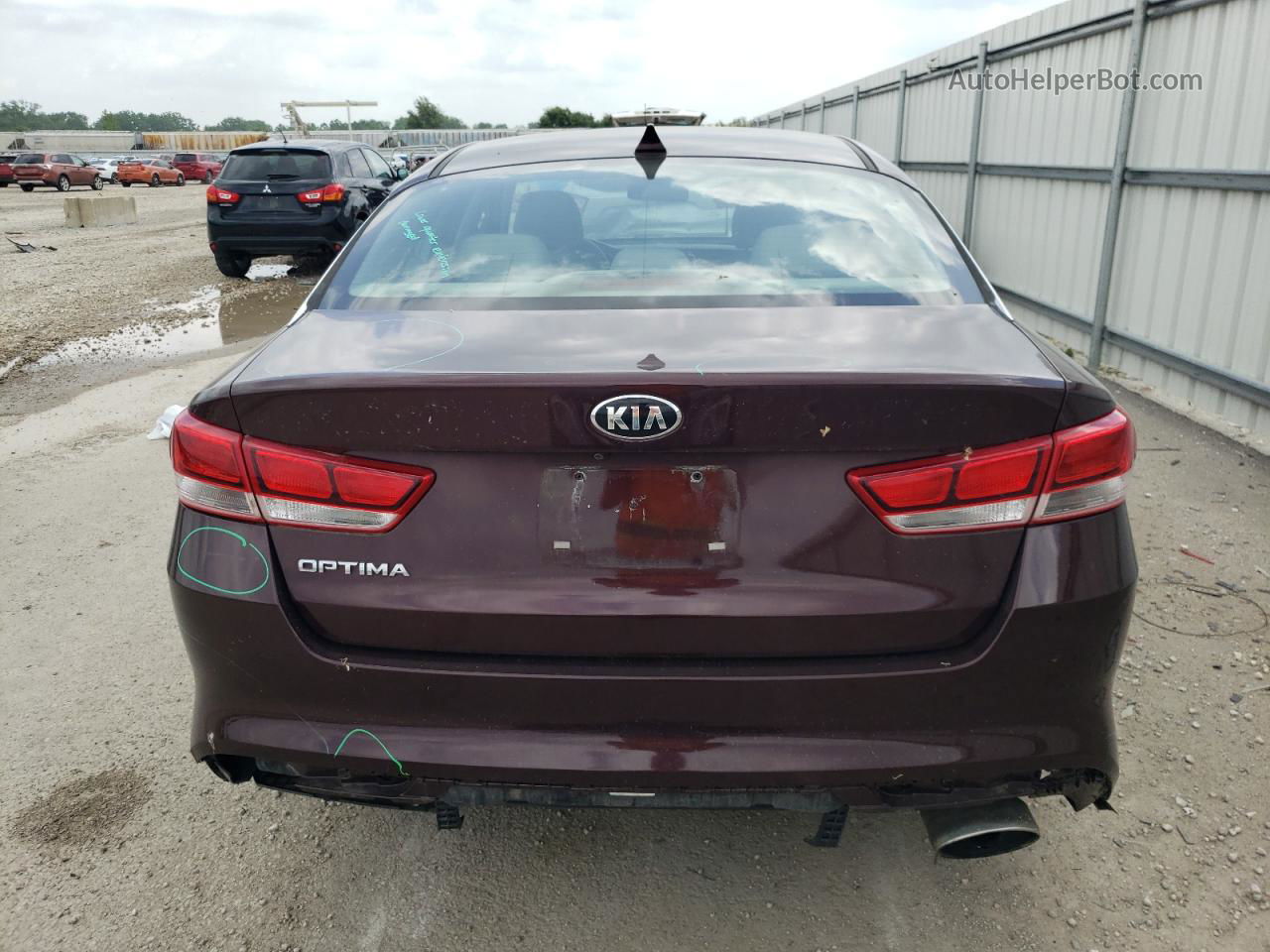 2016 Kia Optima Lx Maroon vin: 5XXGT4L34GG076655