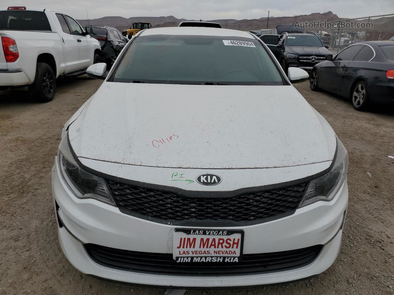 2017 Kia Optima Lx White vin: 5XXGT4L34HG135981