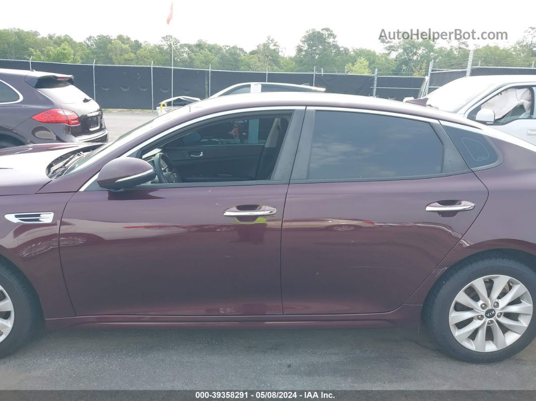 2017 Kia Optima Lx Burgundy vin: 5XXGT4L34HG146074