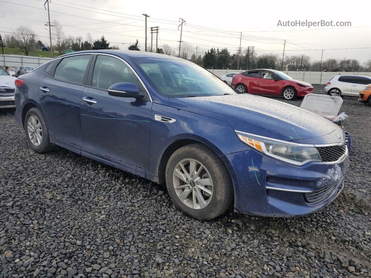 2017 Kia Optima Lx Blue vin: 5XXGT4L34HG152361