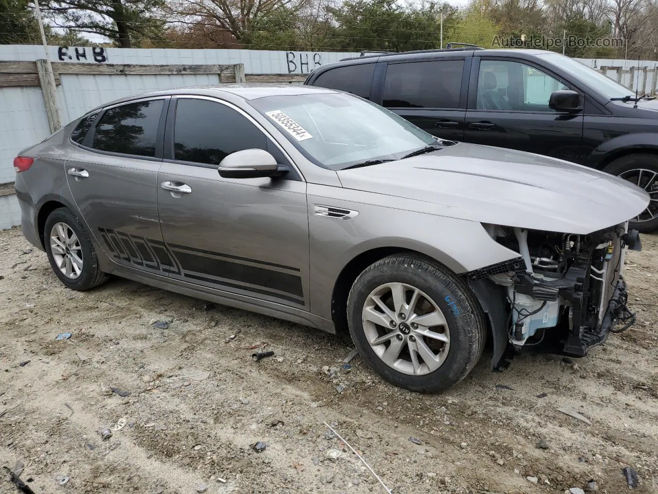 2017 Kia Optima Lx Gray vin: 5XXGT4L34HG159827