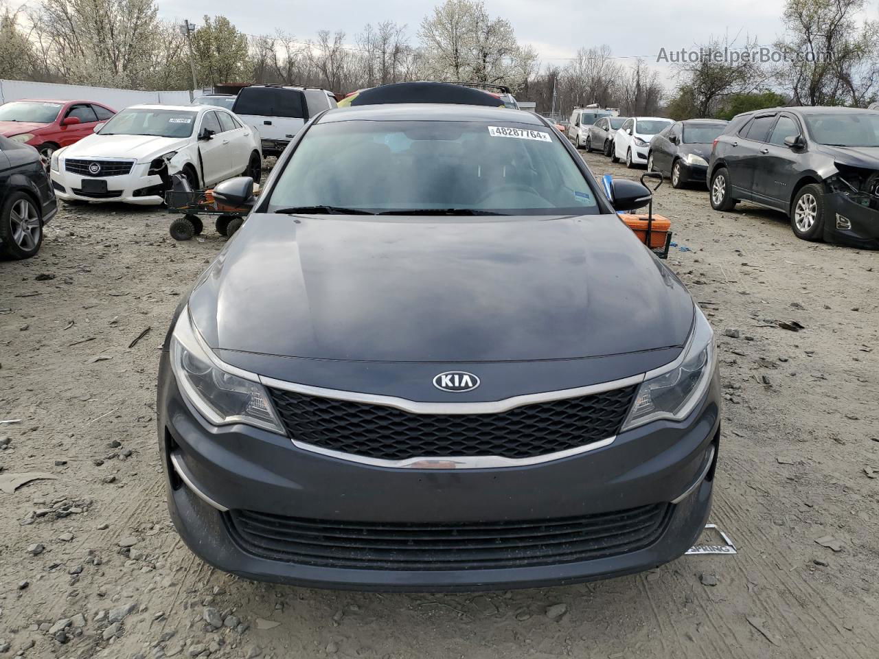 2017 Kia Optima Lx Серый vin: 5XXGT4L34HG165000