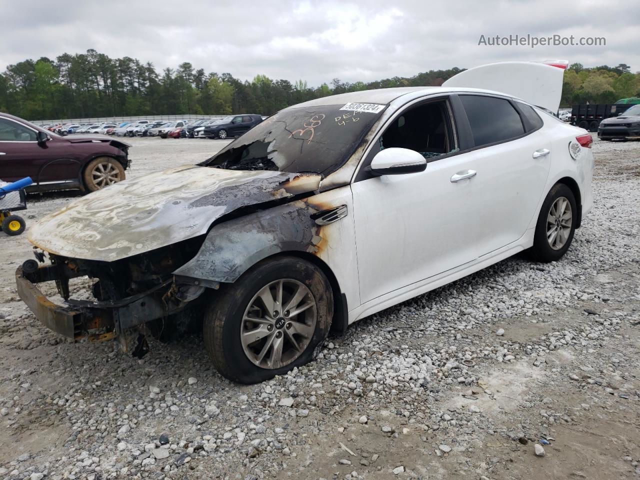 2017 Kia Optima Lx White vin: 5XXGT4L34HG171833