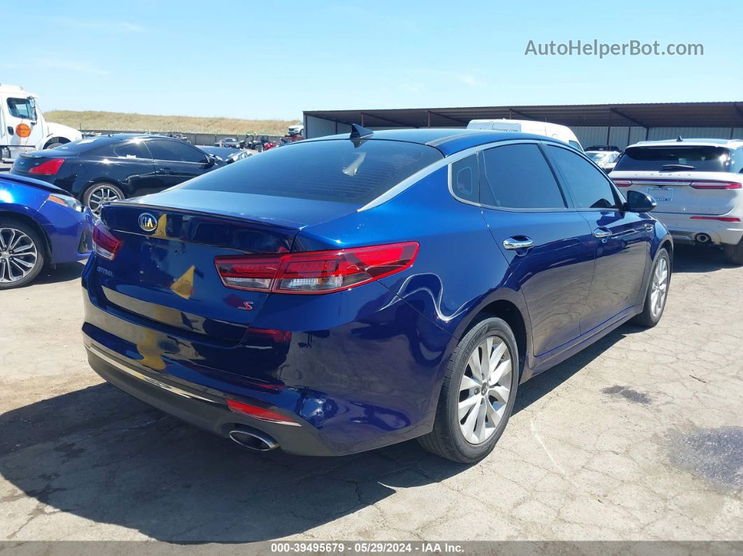 2018 Kia Optima S Синий vin: 5XXGT4L34JG192073