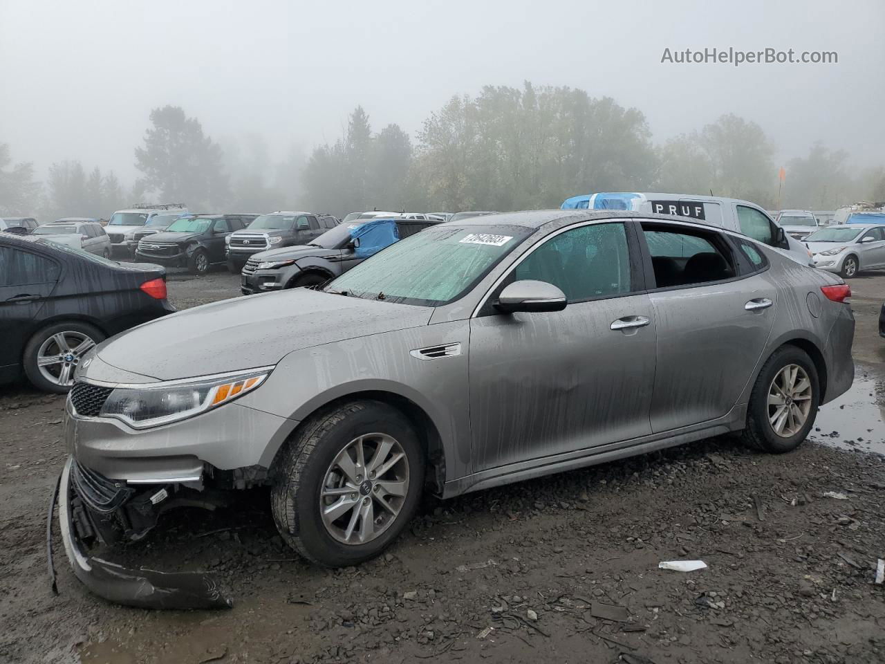 2018 Kia Optima Lx Gray vin: 5XXGT4L34JG207798