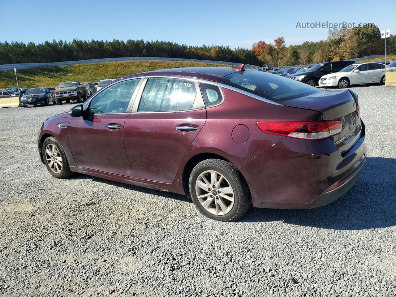 2018 Kia Optima Lx Burgundy vin: 5XXGT4L34JG214962