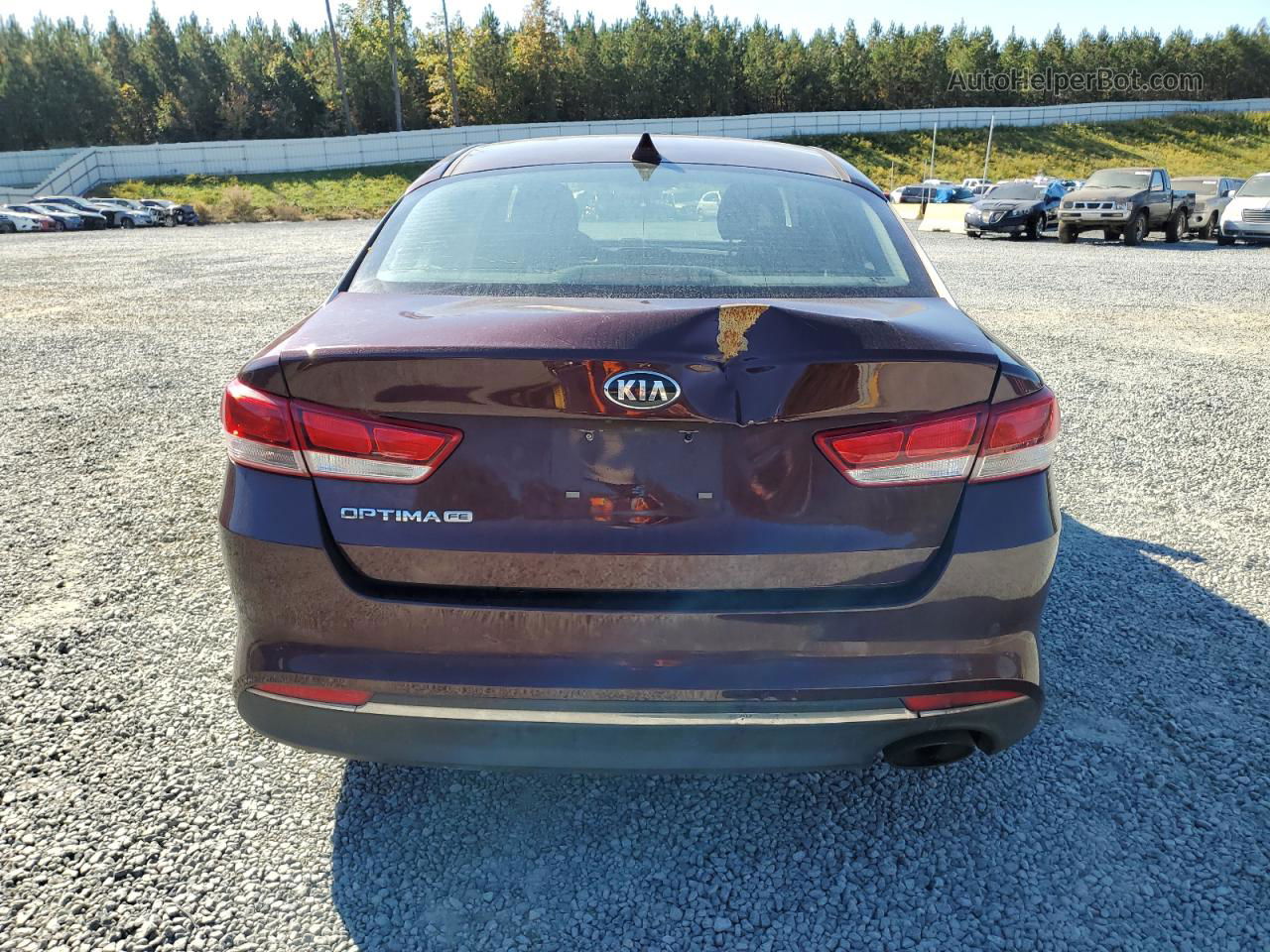 2018 Kia Optima Lx Burgundy vin: 5XXGT4L34JG214962