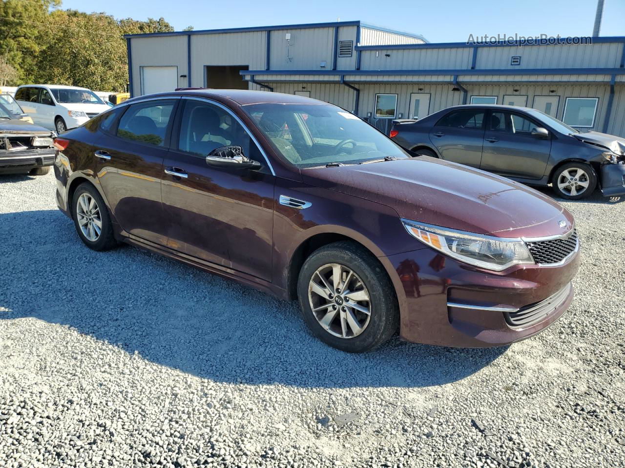 2018 Kia Optima Lx Бордовый vin: 5XXGT4L34JG214962