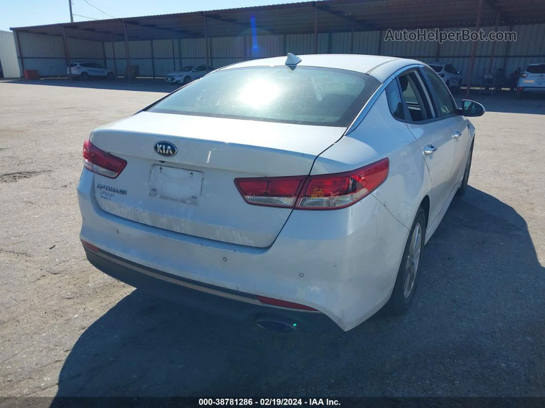 2018 Kia Optima Lx White vin: 5XXGT4L34JG223130