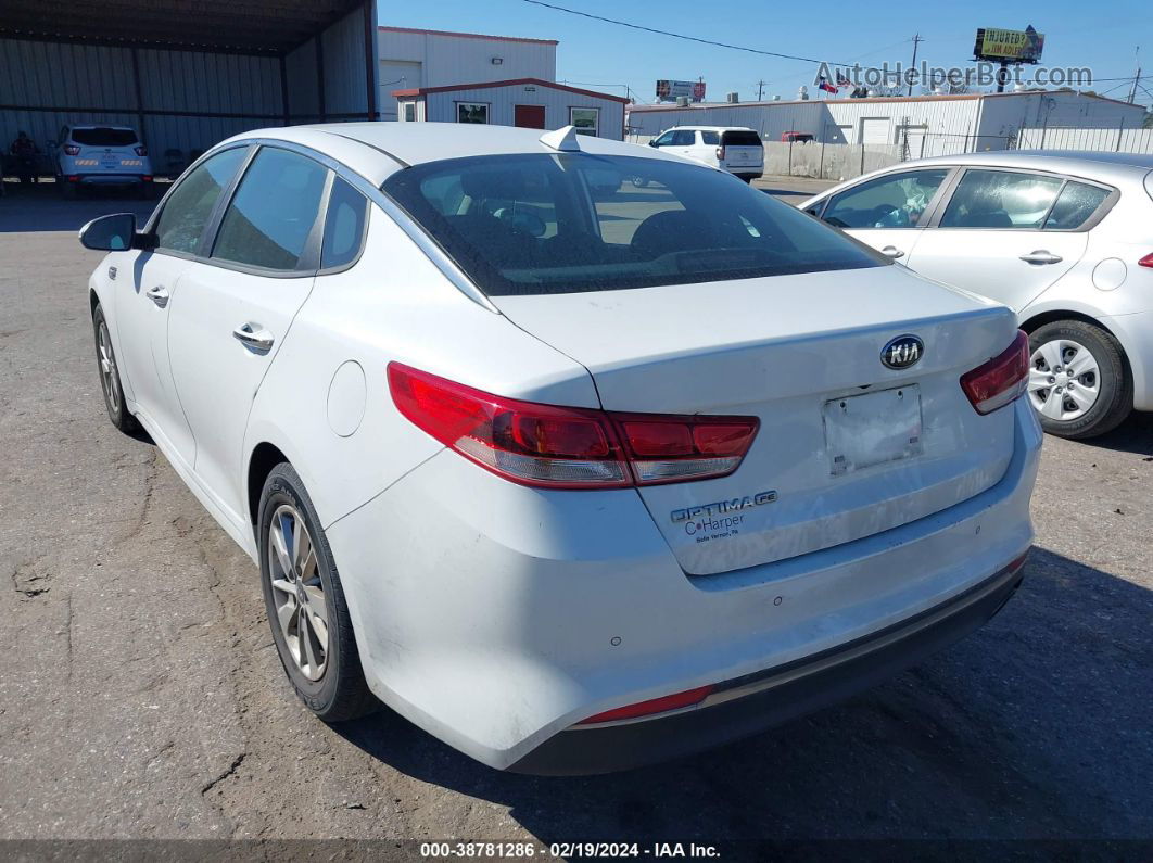 2018 Kia Optima Lx White vin: 5XXGT4L34JG223130