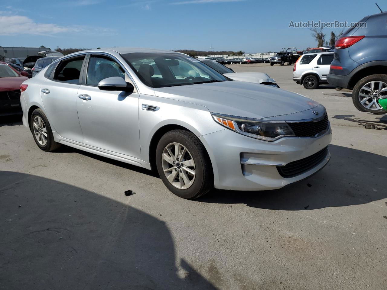 2016 Kia Optima Lx Silver vin: 5XXGT4L35GG018845