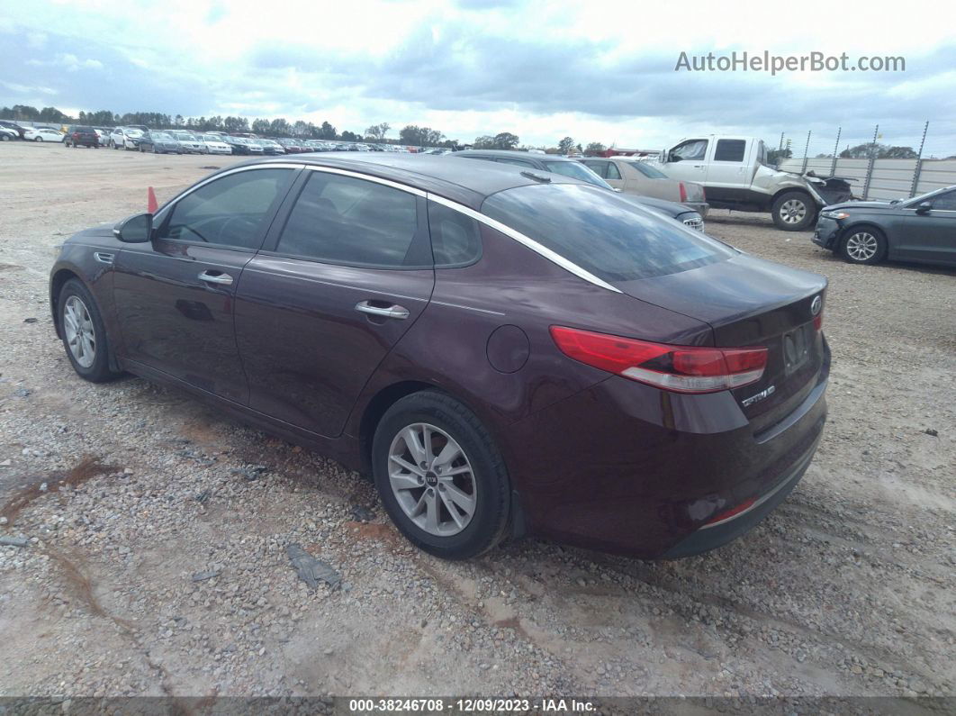 2016 Kia Optima Lx Maroon vin: 5XXGT4L35GG090841