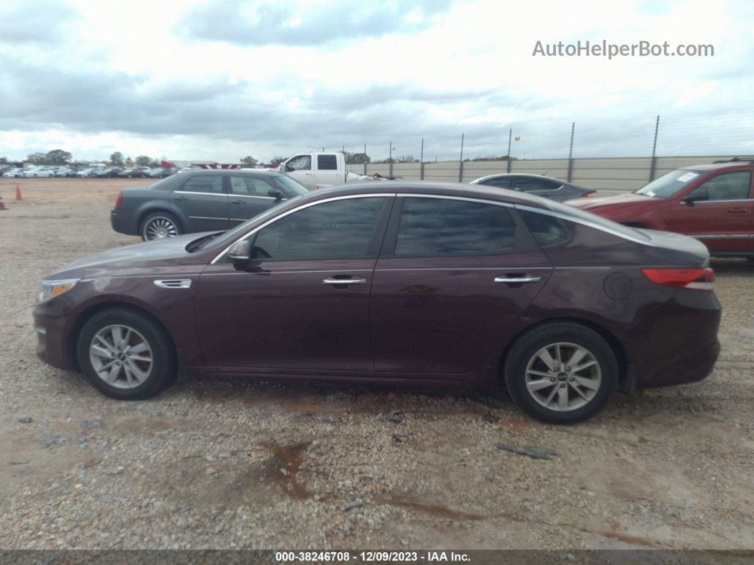 2016 Kia Optima Lx Maroon vin: 5XXGT4L35GG090841