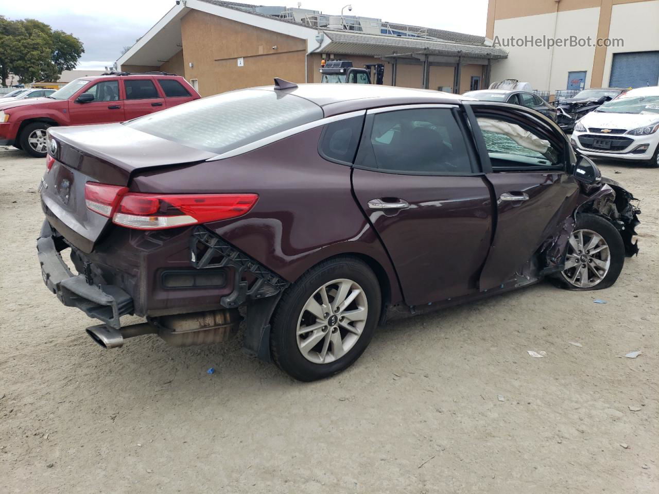 2016 Kia Optima Lx Maroon vin: 5XXGT4L35GG108187