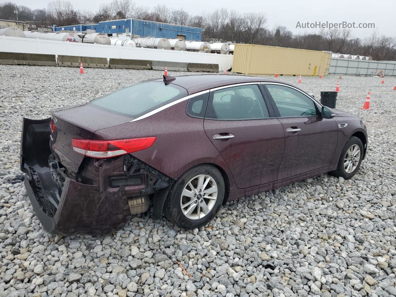 2017 Kia Optima Lx Burgundy vin: 5XXGT4L35HG161618