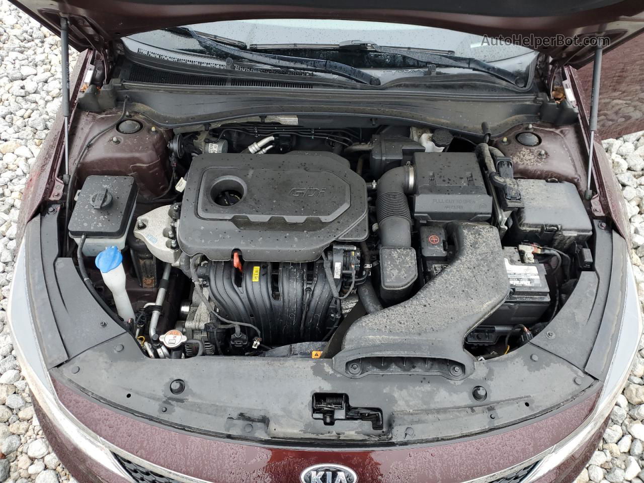 2017 Kia Optima Lx Burgundy vin: 5XXGT4L35HG161618