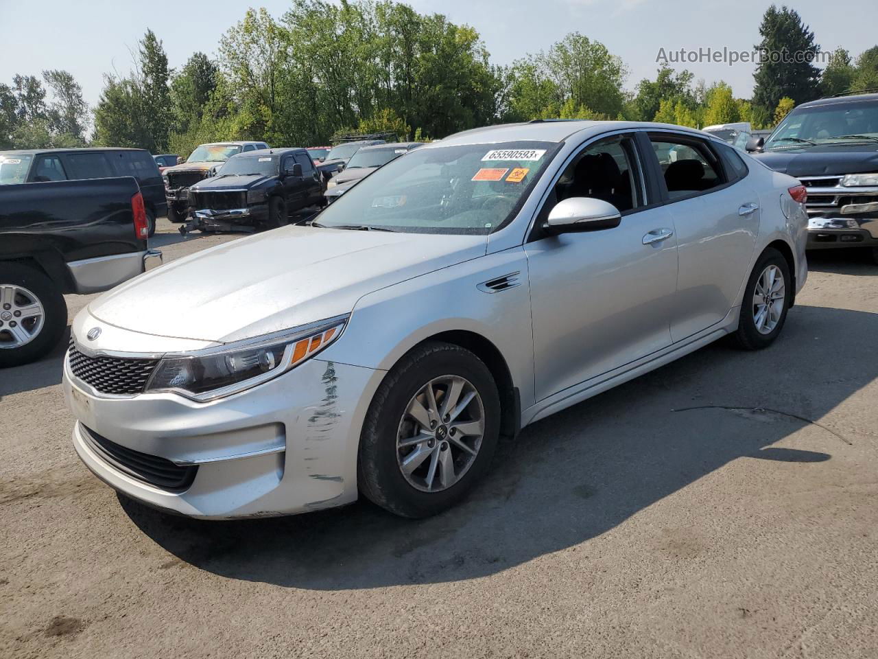 2018 Kia Optima Lx Silver vin: 5XXGT4L35JG197198