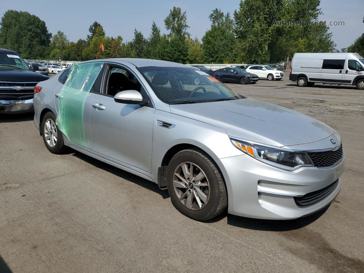 2018 Kia Optima Lx Silver vin: 5XXGT4L35JG197198