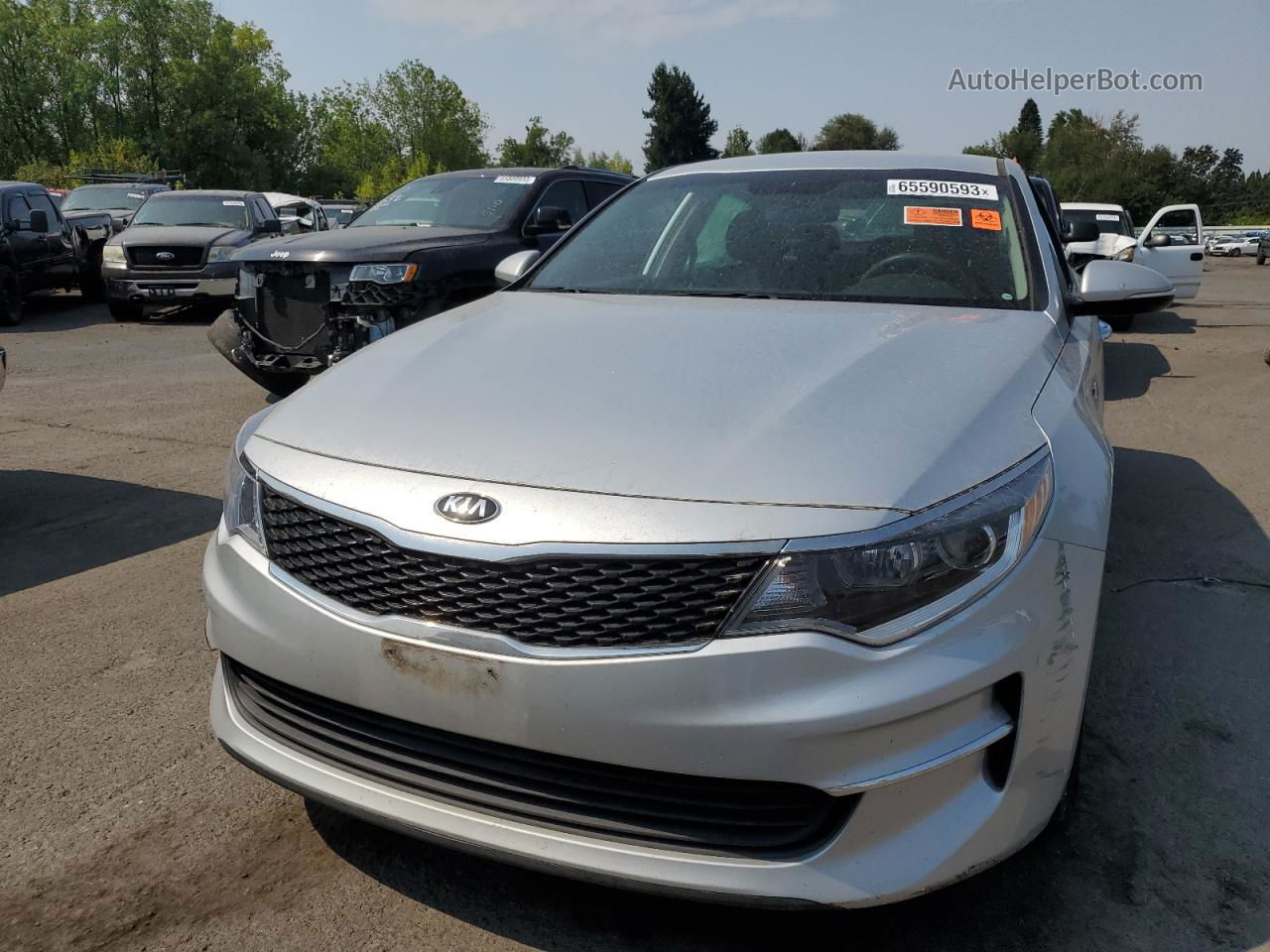 2018 Kia Optima Lx Silver vin: 5XXGT4L35JG197198