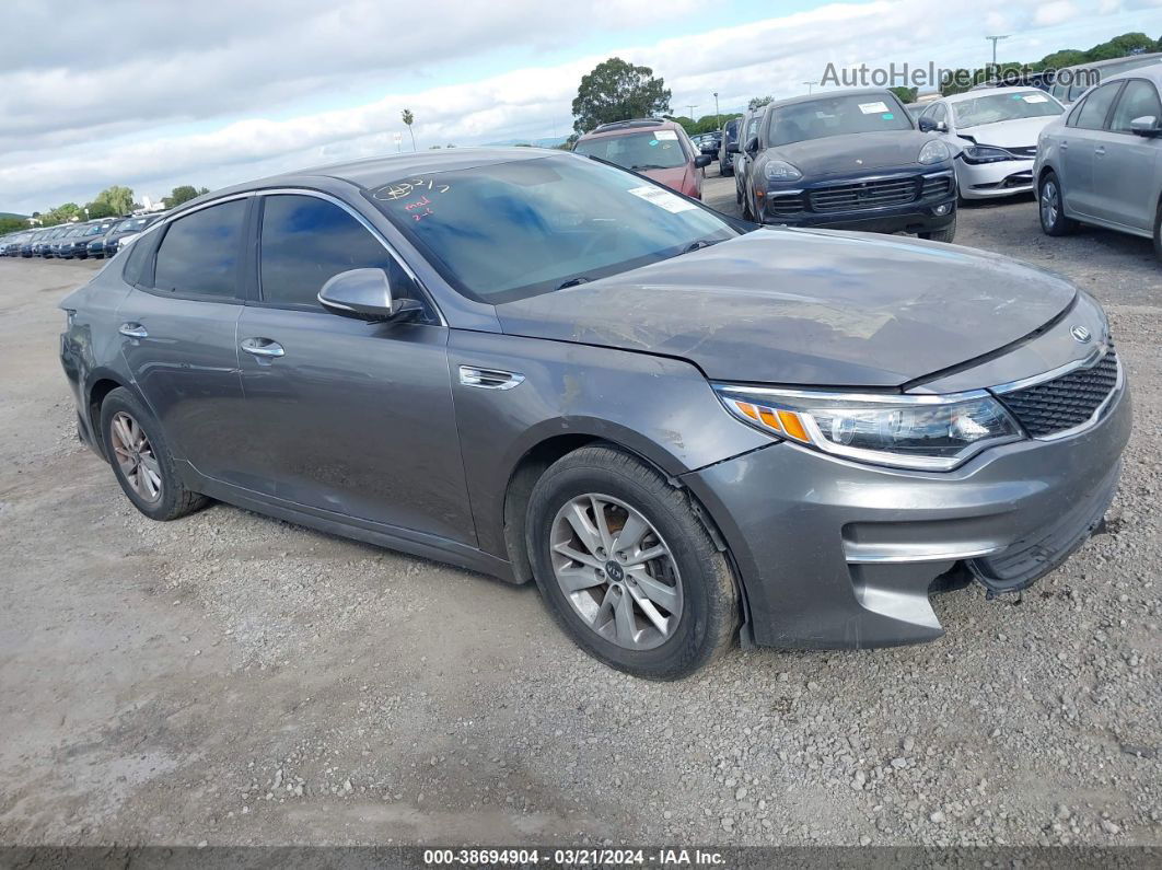 2018 Kia Optima Lx Gray vin: 5XXGT4L35JG198030