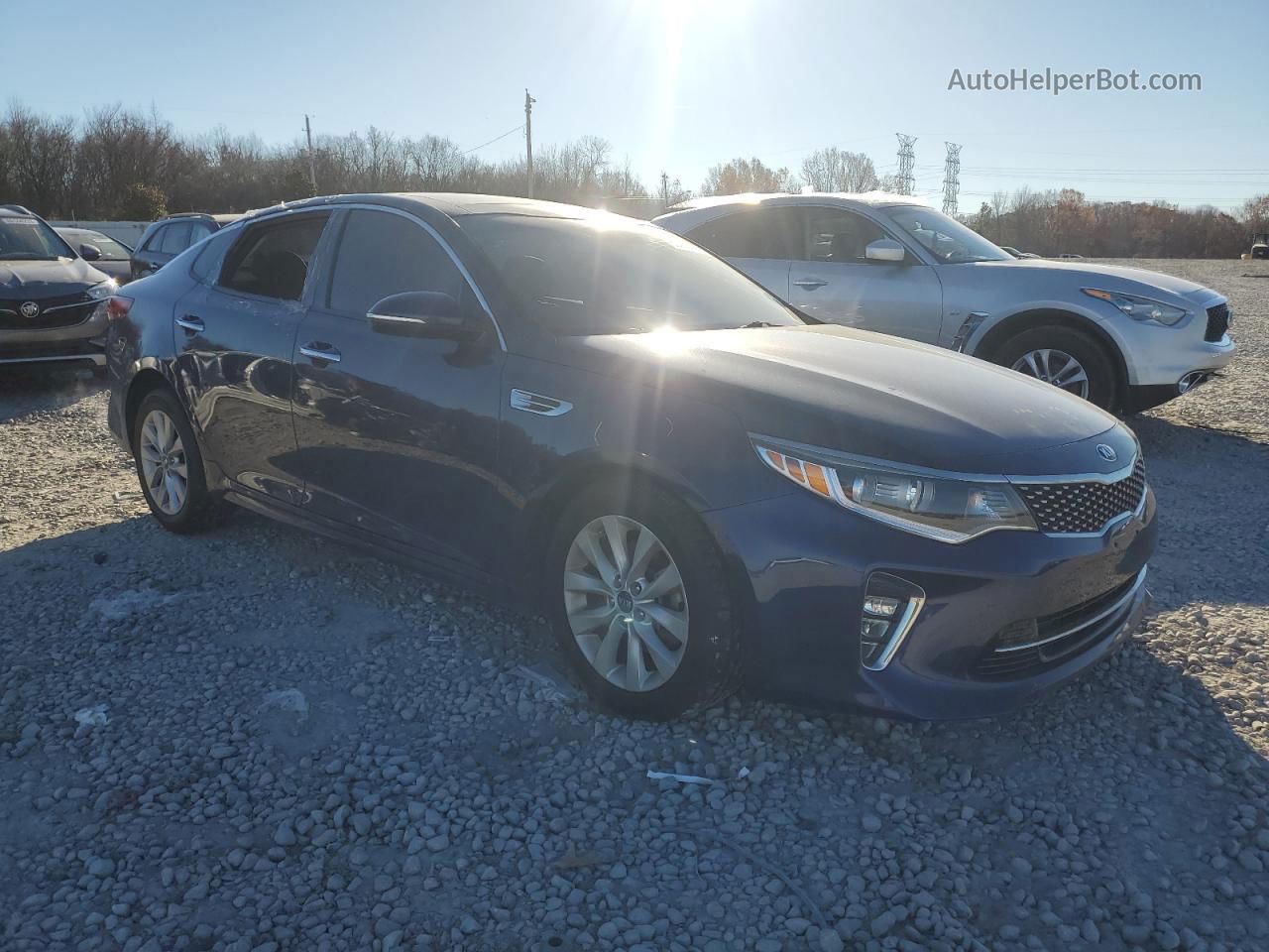 2018 Kia Optima Lx Blue vin: 5XXGT4L35JG202531