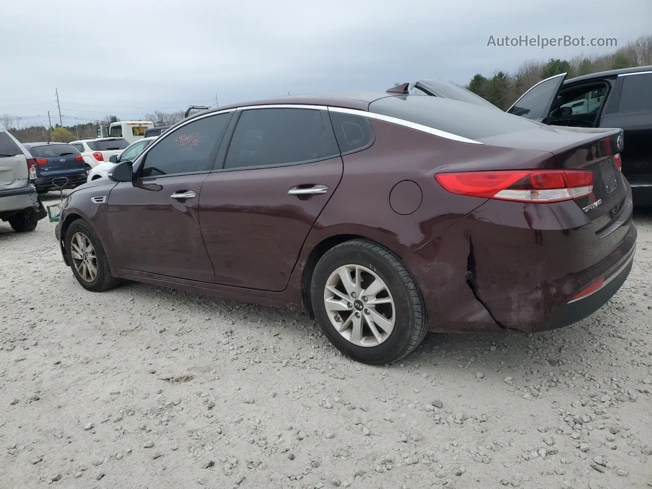 2018 Kia Optima Lx Бордовый vin: 5XXGT4L35JG209964