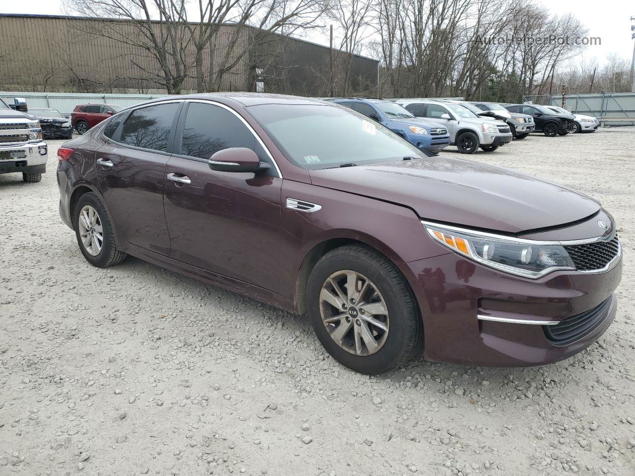 2018 Kia Optima Lx Burgundy vin: 5XXGT4L35JG209964