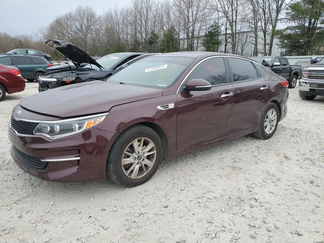 2018 Kia Optima Lx Бордовый vin: 5XXGT4L35JG209964