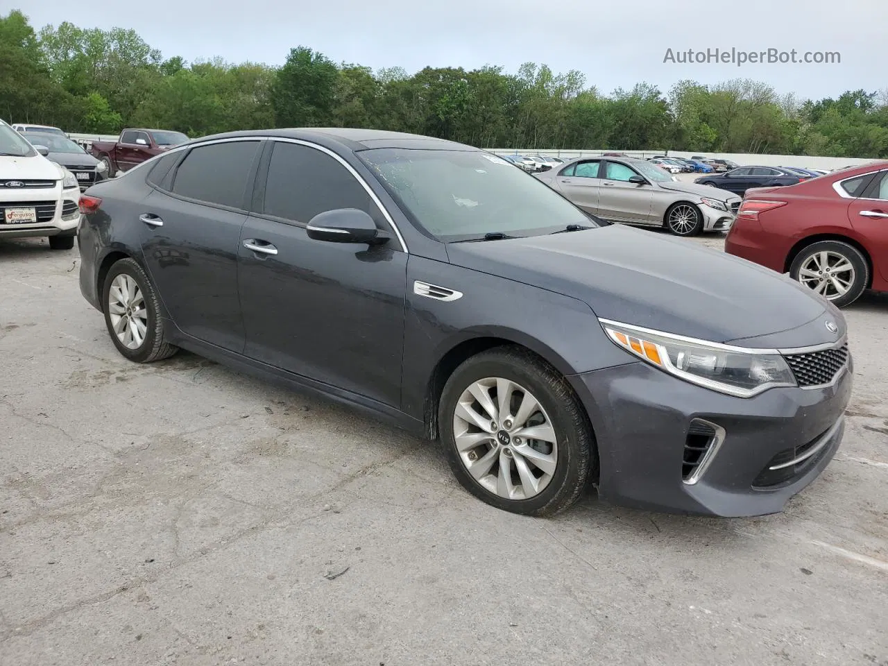 2018 Kia Optima Lx Gray vin: 5XXGT4L35JG234153