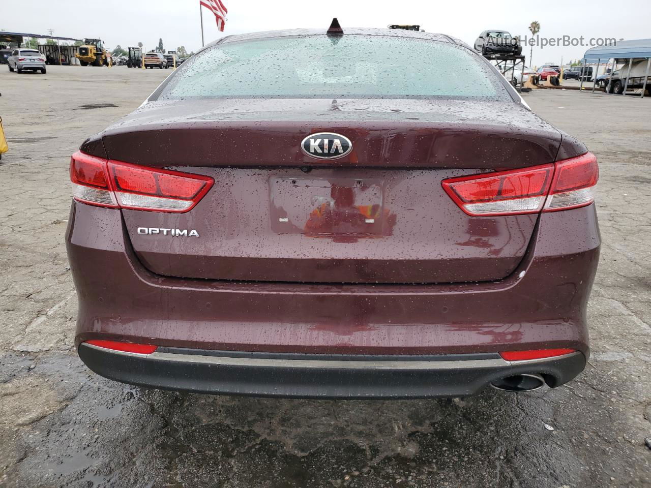 2018 Kia Optima Lx Burgundy vin: 5XXGT4L35JG273745