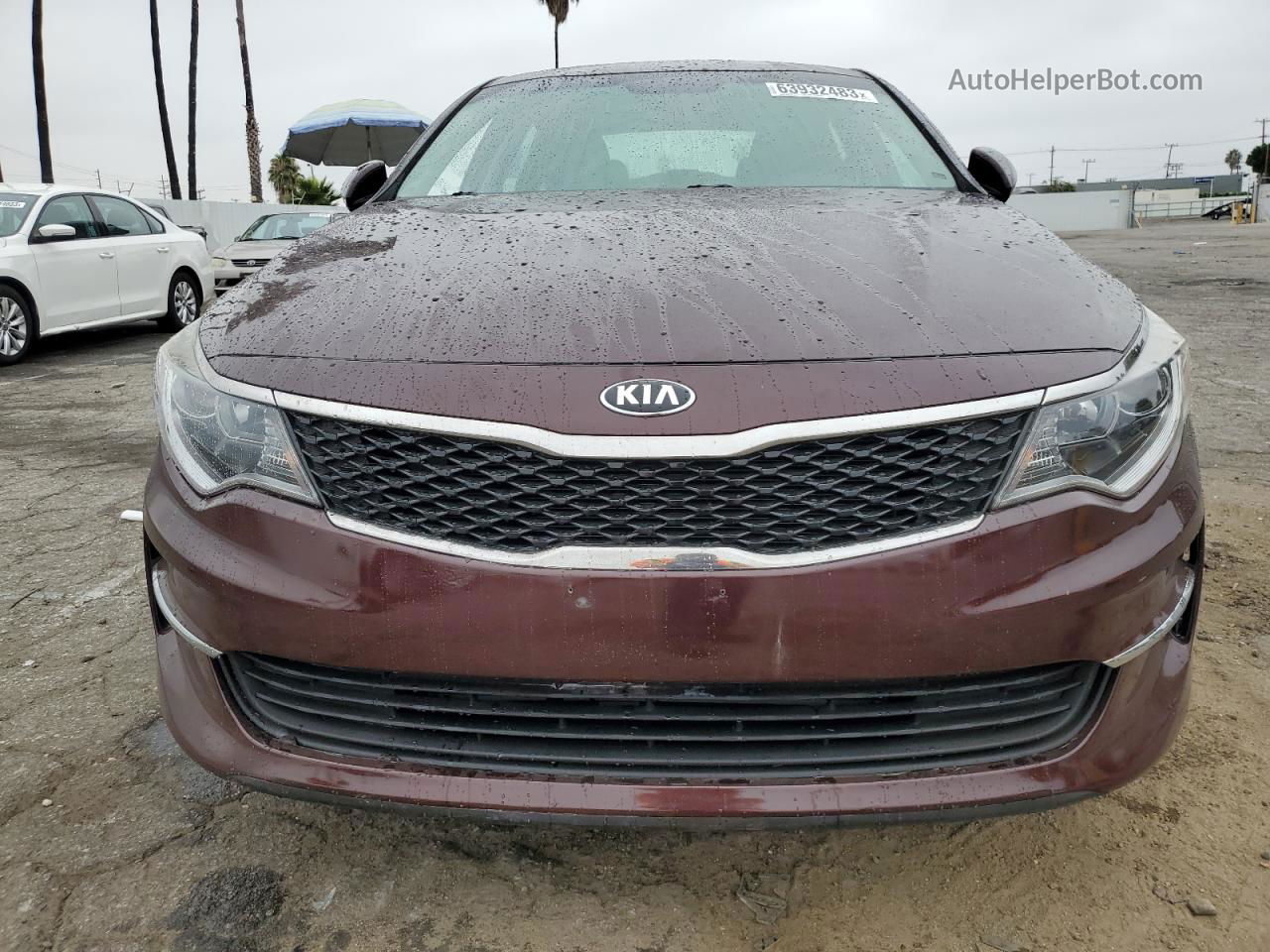 2018 Kia Optima Lx Burgundy vin: 5XXGT4L35JG273745