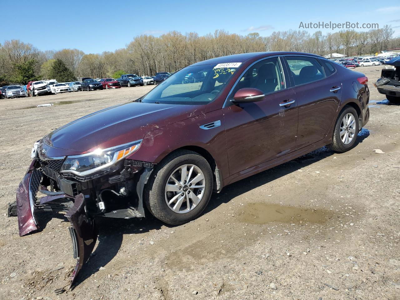 2016 Kia Optima Lx Burgundy vin: 5XXGT4L36GG043494