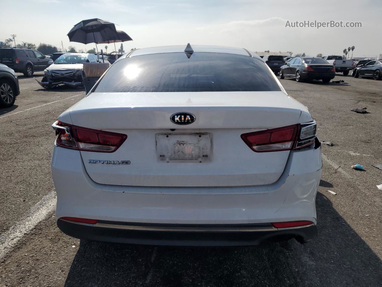 2016 Kia Optima Lx White vin: 5XXGT4L36GG049795