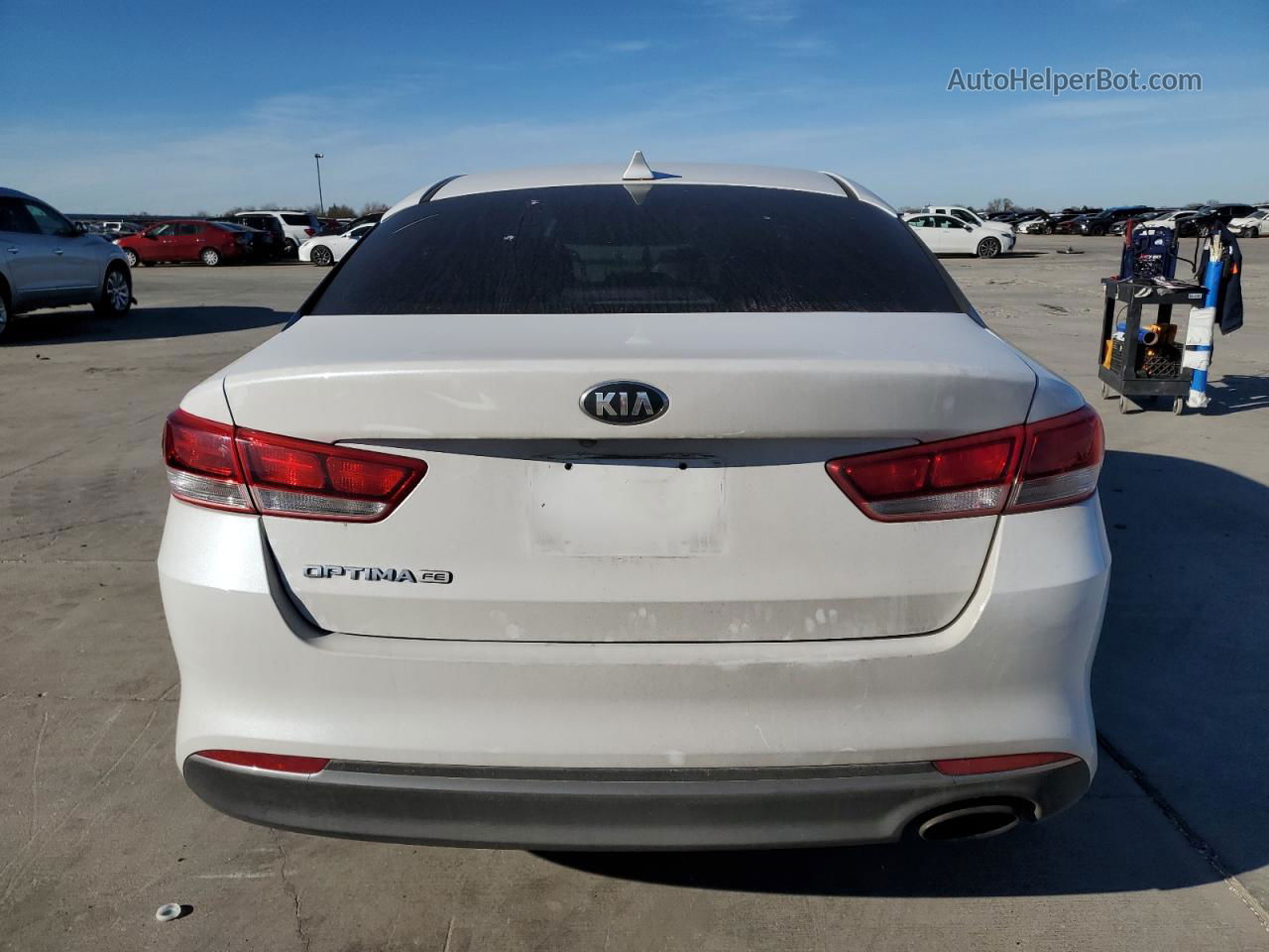 2016 Kia Optima Lx White vin: 5XXGT4L36GG055743