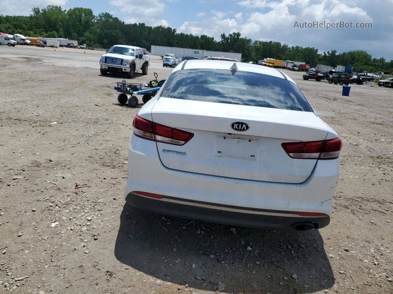 2016 Kia Optima Lx White vin: 5XXGT4L36GG069691