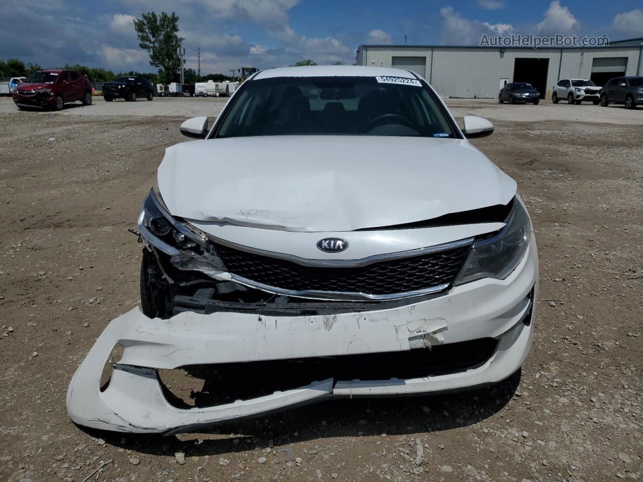 2016 Kia Optima Lx White vin: 5XXGT4L36GG069691