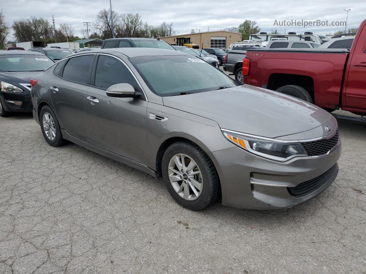 2016 Kia Optima Lx Gray vin: 5XXGT4L36GG104617