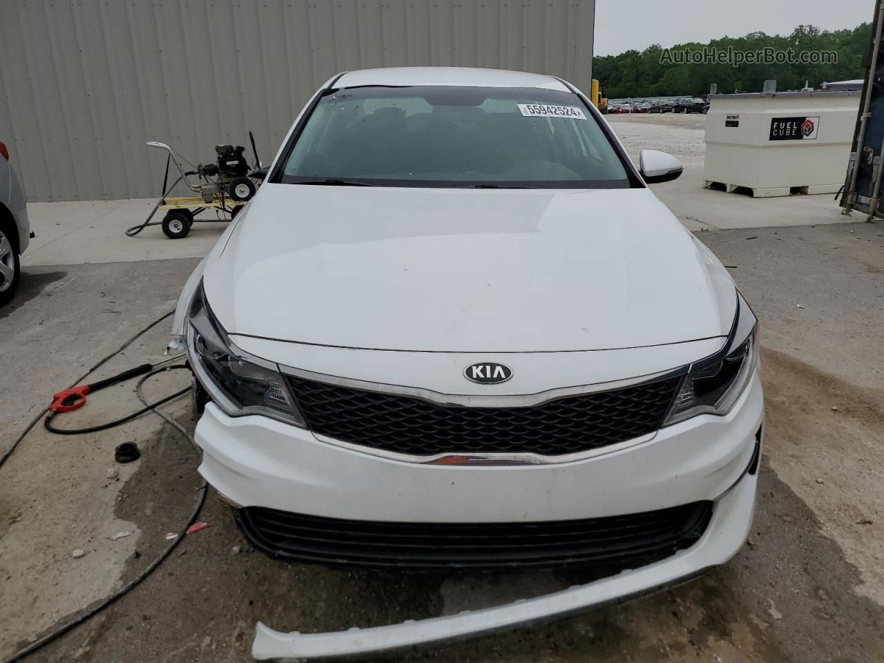 2016 Kia Optima Lx White vin: 5XXGT4L36GG111065