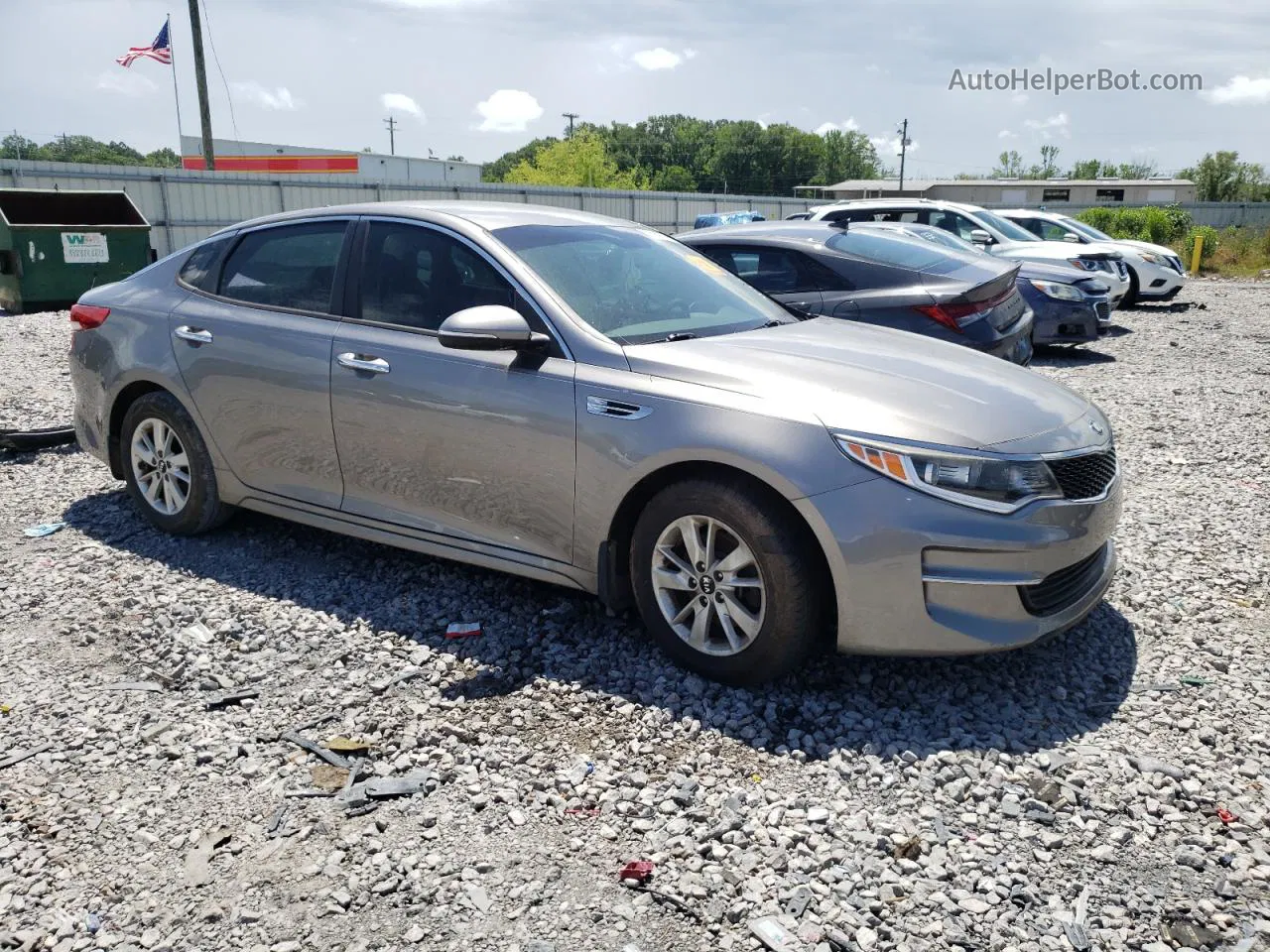 2017 Kia Optima Lx Серый vin: 5XXGT4L36HG144861