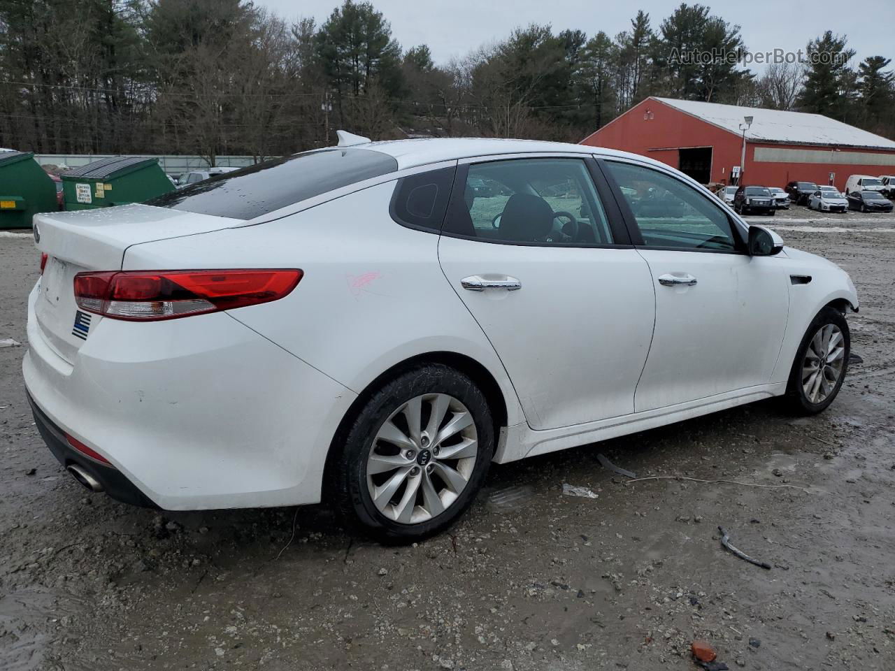 2017 Kia Optima Lx White vin: 5XXGT4L36HG172885