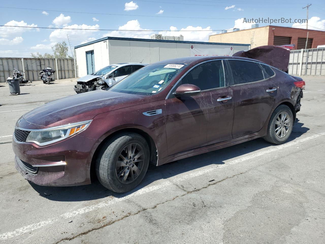 2018 Kia Optima Lx Burgundy vin: 5XXGT4L36JG179518