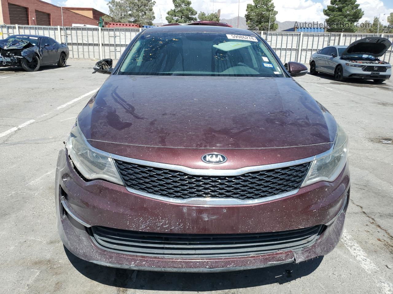 2018 Kia Optima Lx Burgundy vin: 5XXGT4L36JG179518