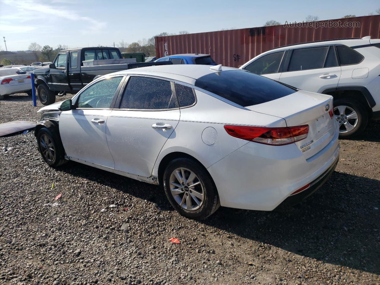 2018 Kia Optima Lx White vin: 5XXGT4L36JG189644