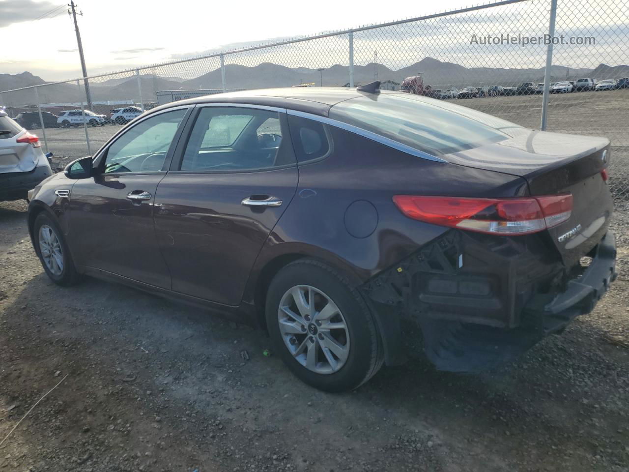 2018 Kia Optima Lx Burgundy vin: 5XXGT4L36JG189997