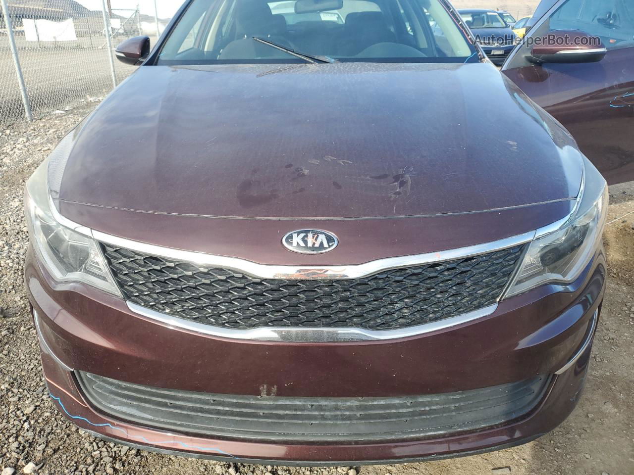 2018 Kia Optima Lx Burgundy vin: 5XXGT4L36JG189997