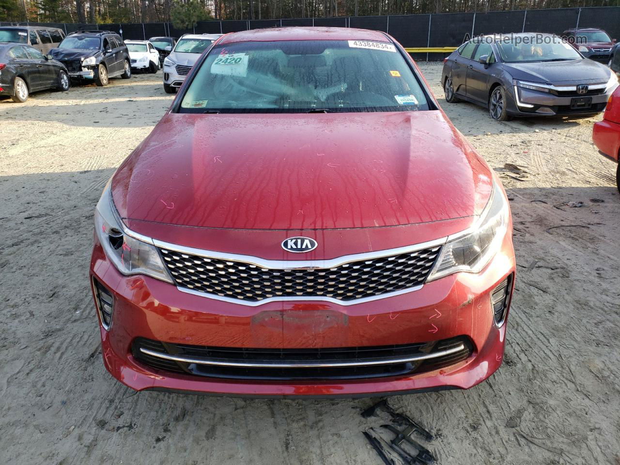 2018 Kia Optima Lx Red vin: 5XXGT4L36JG195623