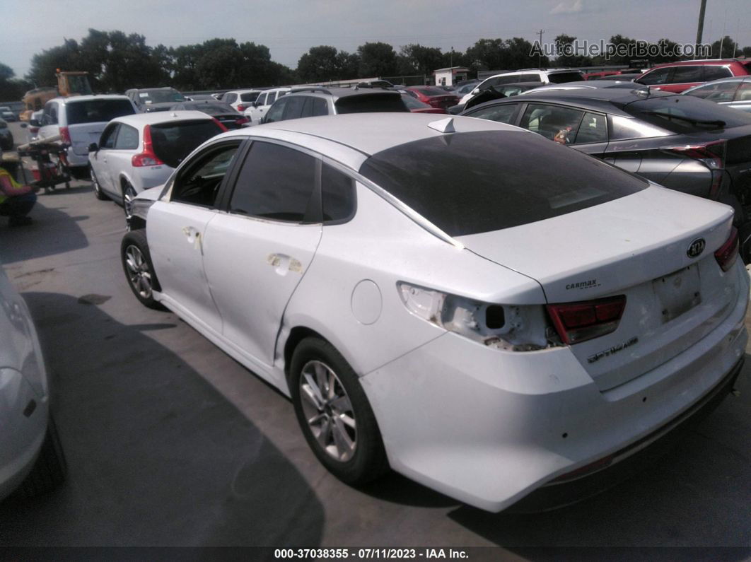 2018 Kia Optima Lx White vin: 5XXGT4L36JG212209