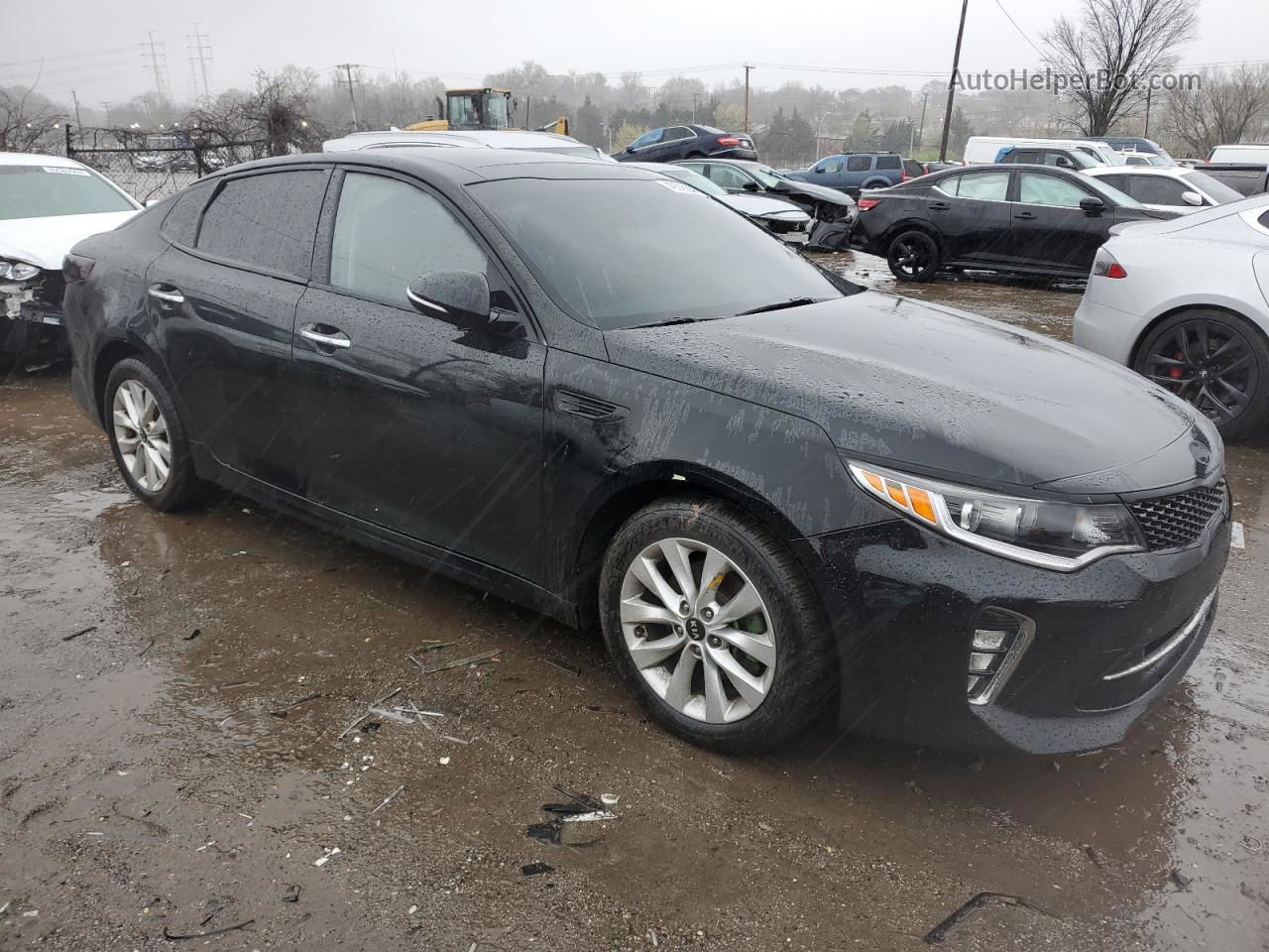 2018 Kia Optima Lx Черный vin: 5XXGT4L36JG217992