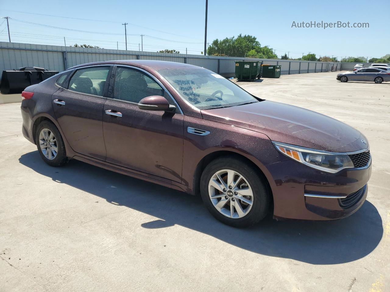 2018 Kia Optima Lx Фиолетовый vin: 5XXGT4L36JG221380